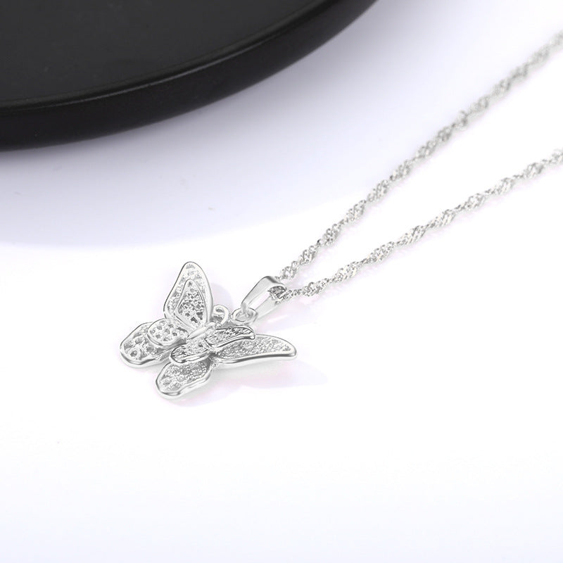 Butterfly Necklace – Elegant Water Wave Chain for Women