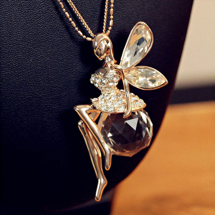 Angel Pendant Necklace – Elegant Symbolic Chain for Women