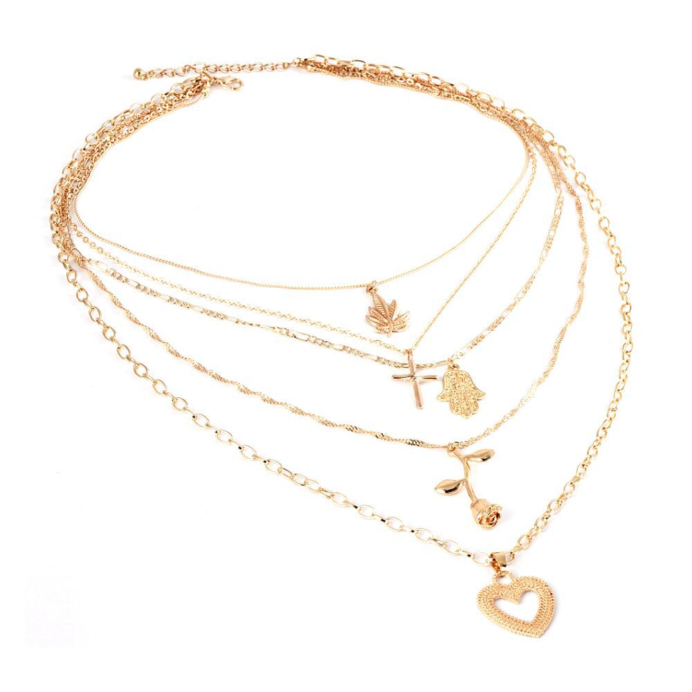 Vintage Alloy Pendant Necklace – Elegant Retro Chain for Women