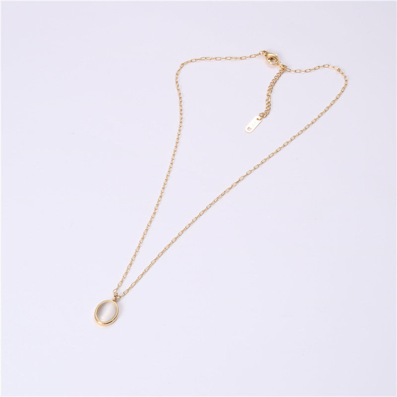Titanium Steel Clavicle Necklace – Minimal Fine Chain for Women