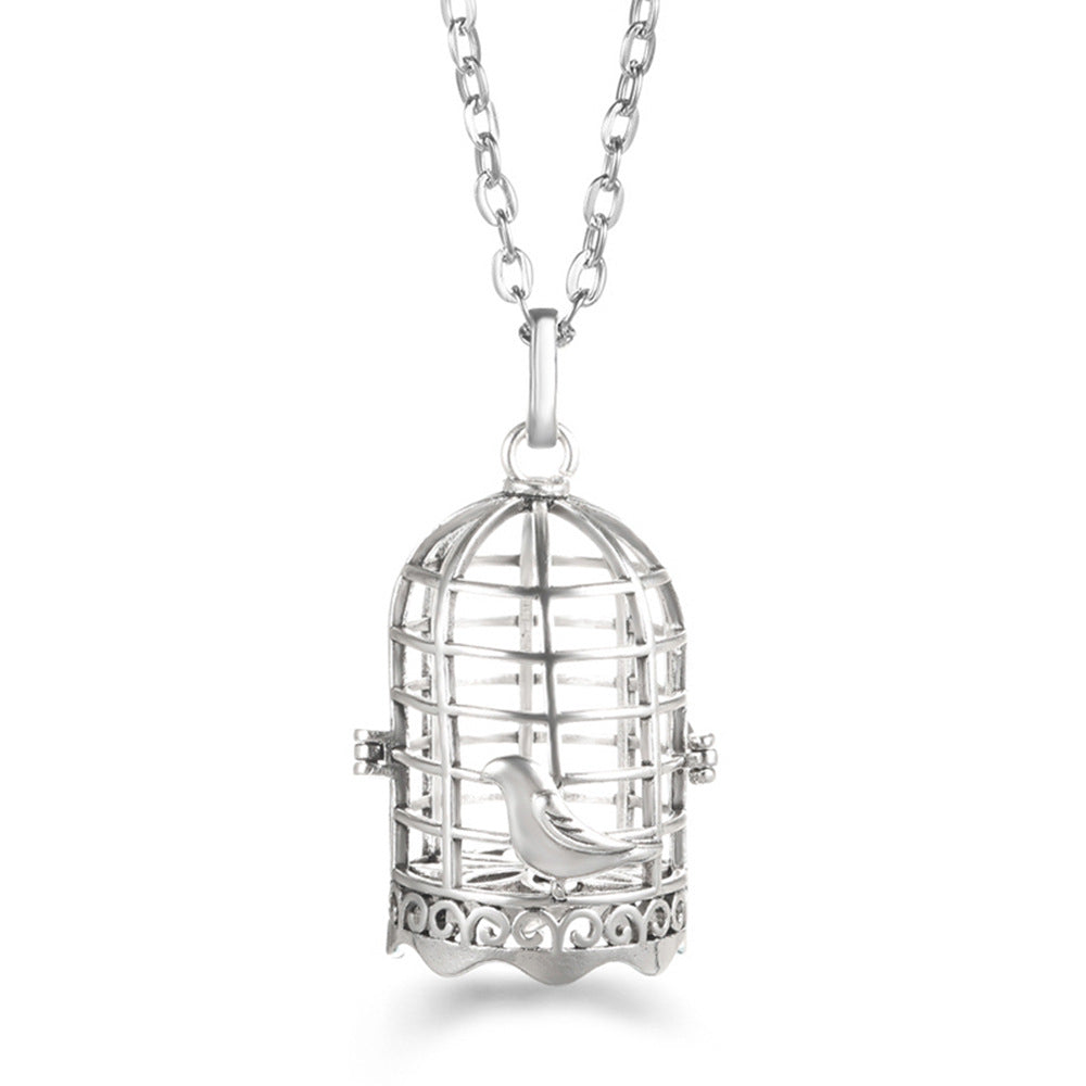 Aromatherapy Zircon Cage Necklace - Essential Oil Diffuser Pendant