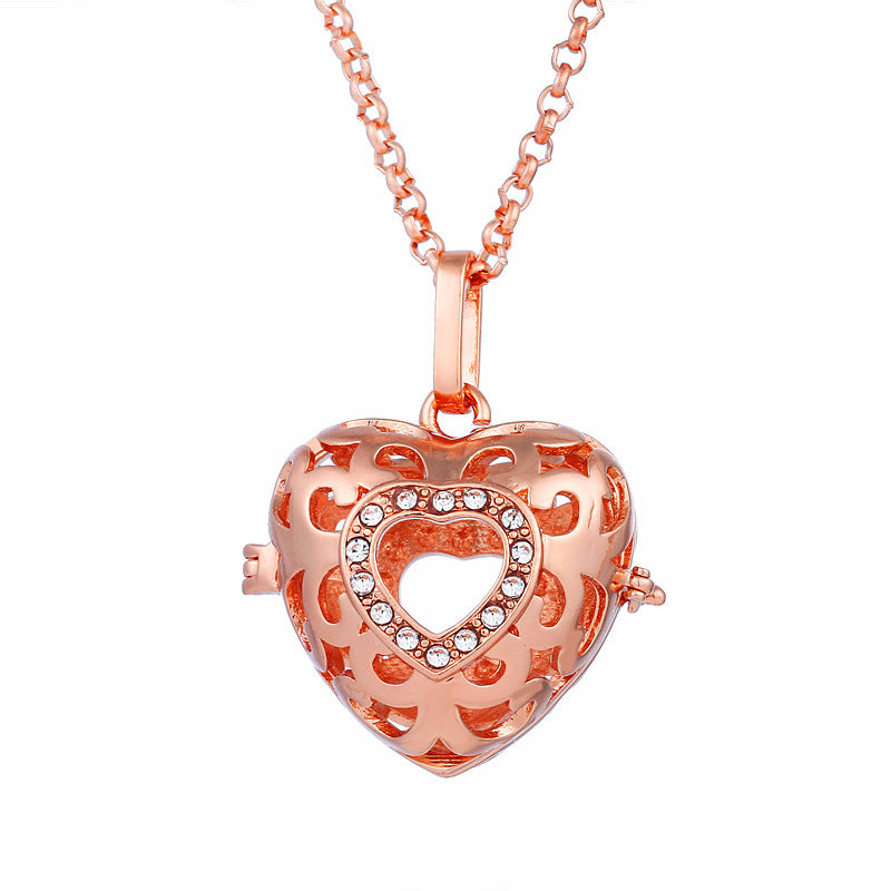 Aromatherapy Zircon Cage Necklace - Essential Oil Diffuser Pendant