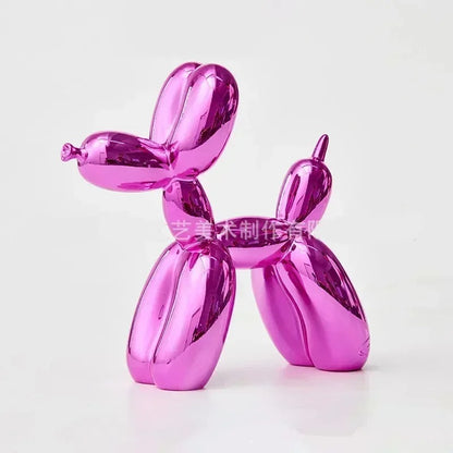 Mini Ceramic Balloon Dog Statue – Nordic Animal Decorative Figurine for Home & Office