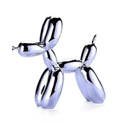 Mini Ceramic Balloon Dog Statue – Nordic Animal Decorative Figurine for Home & Office