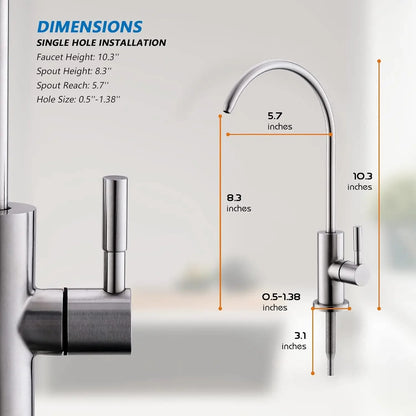 Stainless Steel RO Water Filter Faucet – Drinking Water Kitchen Sink Tap