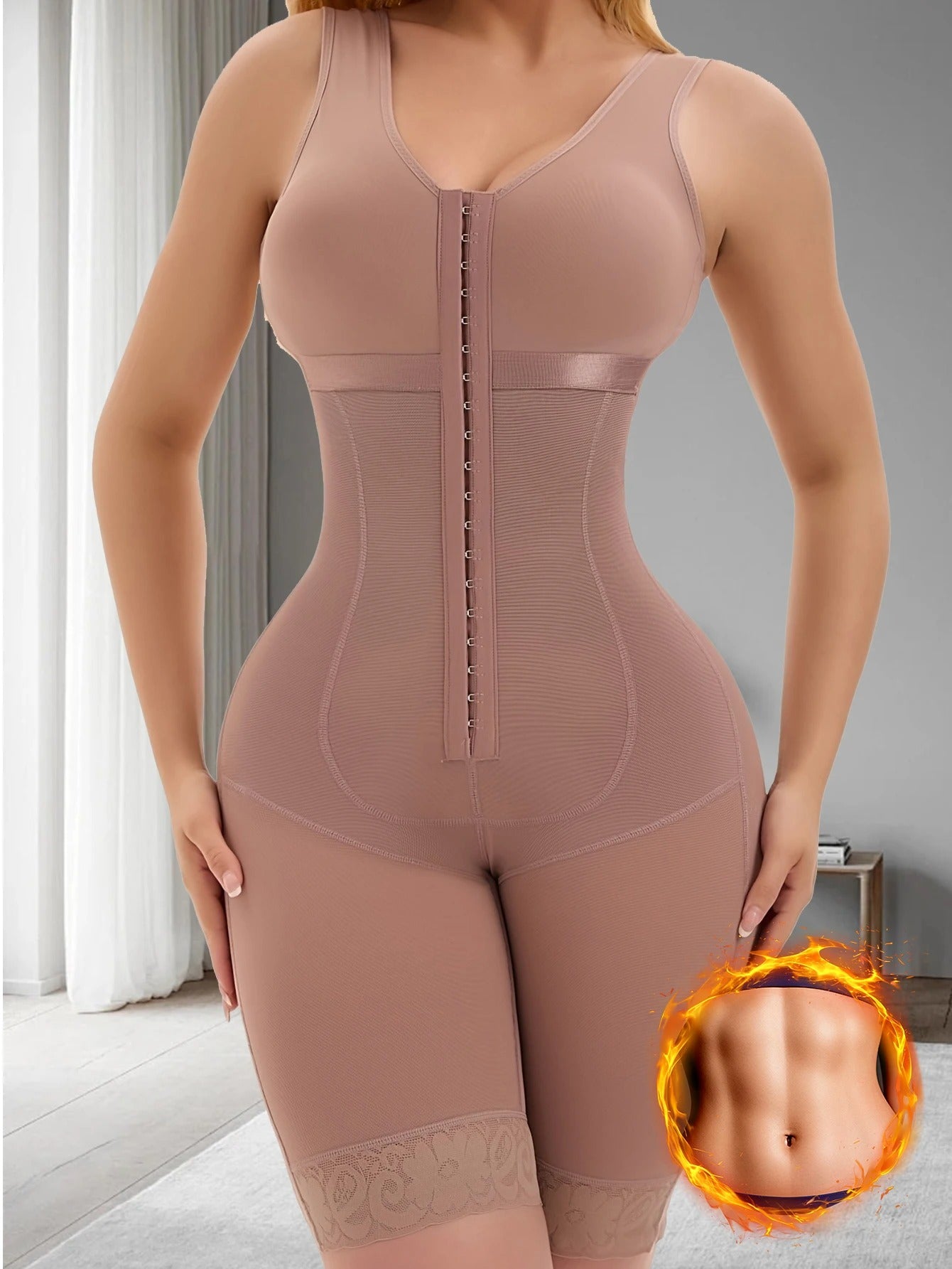 Postpartum Full Body Shapewear Faja – Tummy Control Compression Girdle for Waist Sculpting & Recovery
