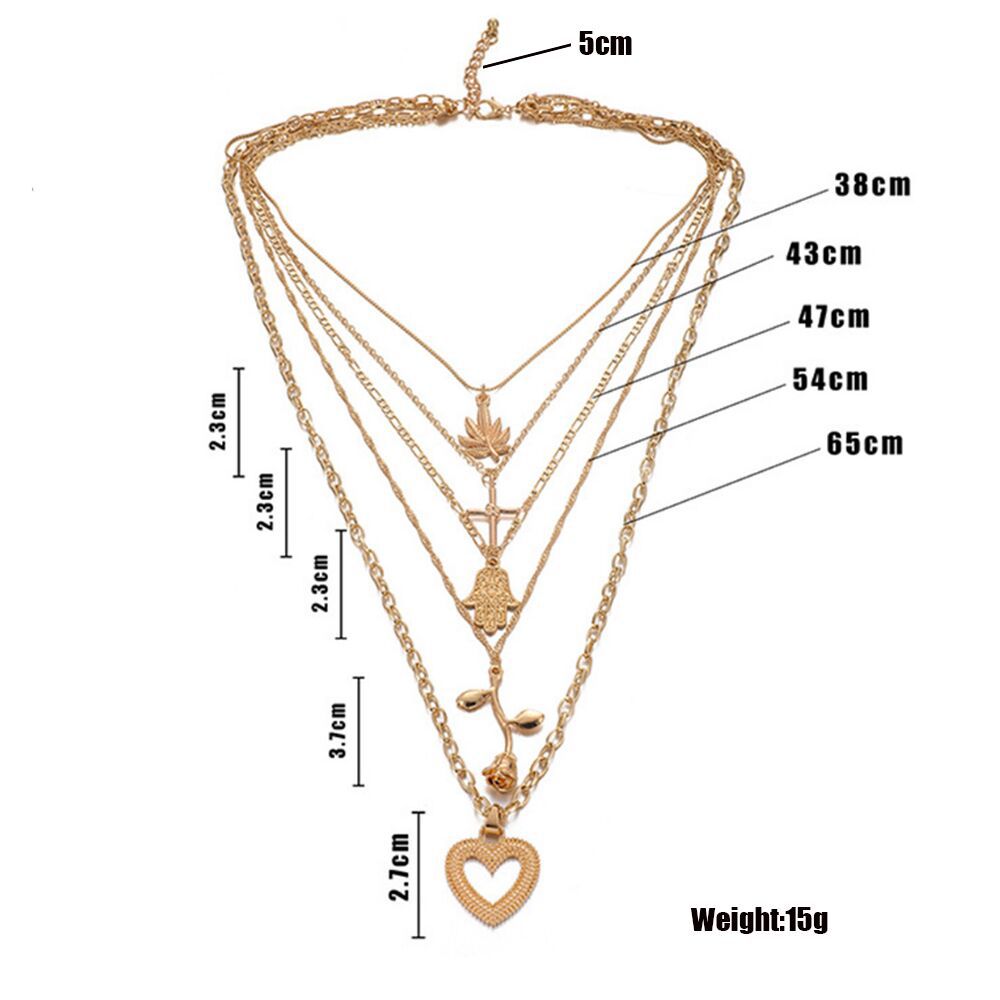 Vintage Alloy Pendant Necklace – Elegant Retro Chain for Women
