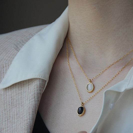 Titanium Steel Clavicle Necklace – Minimal Fine Chain for Women