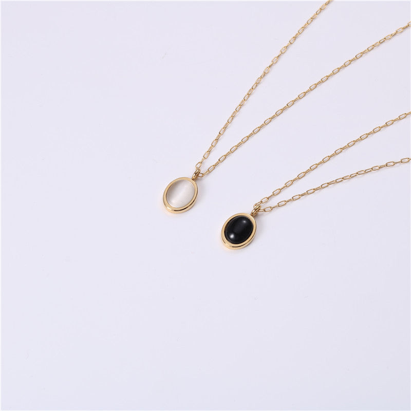 Titanium Steel Clavicle Necklace – Minimal Fine Chain for Women