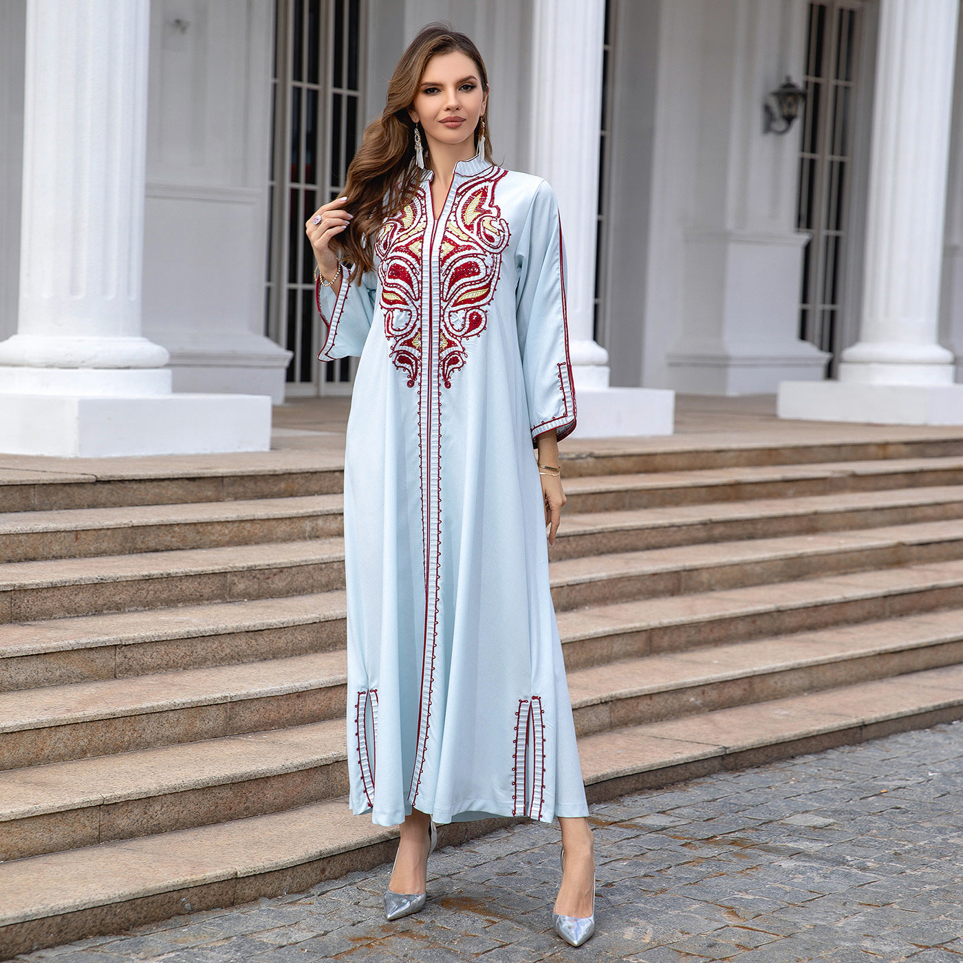 Middle East Embroidery Dress – Elegant Embroidered Modest Wear