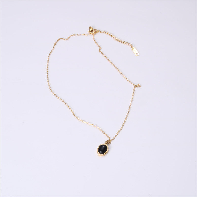Titanium Steel Clavicle Necklace – Minimal Fine Chain for Women