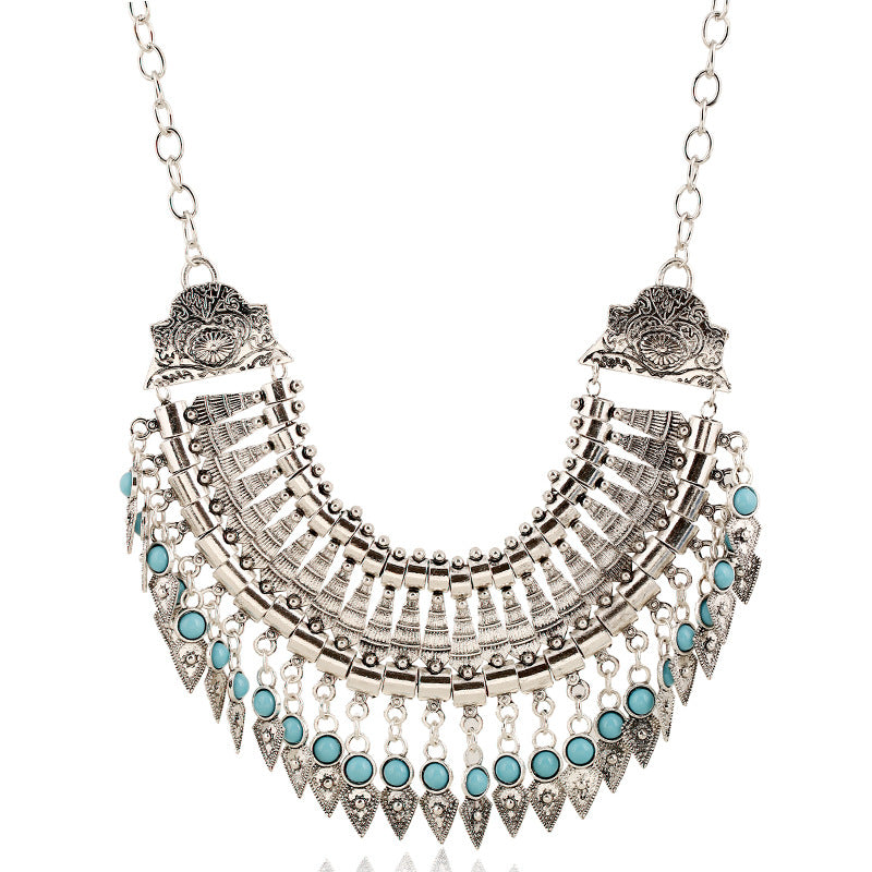 Crystal Short Necklace – Alloy Sparkle Chain for Women