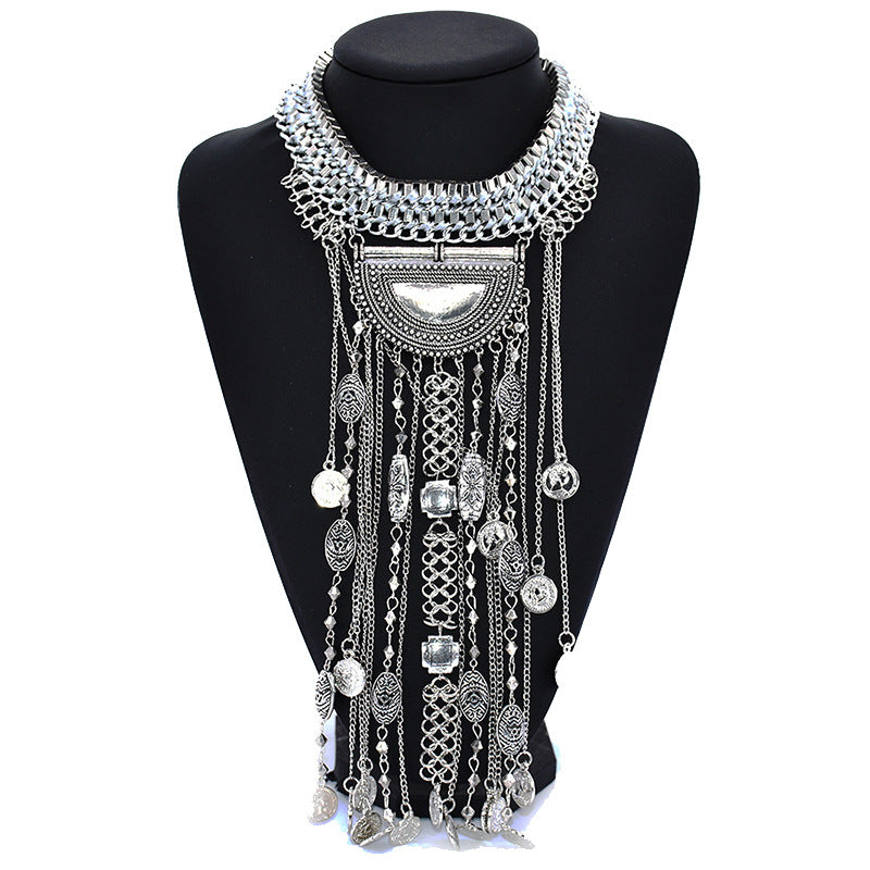 Crystal Short Necklace – Alloy Sparkle Chain for Women