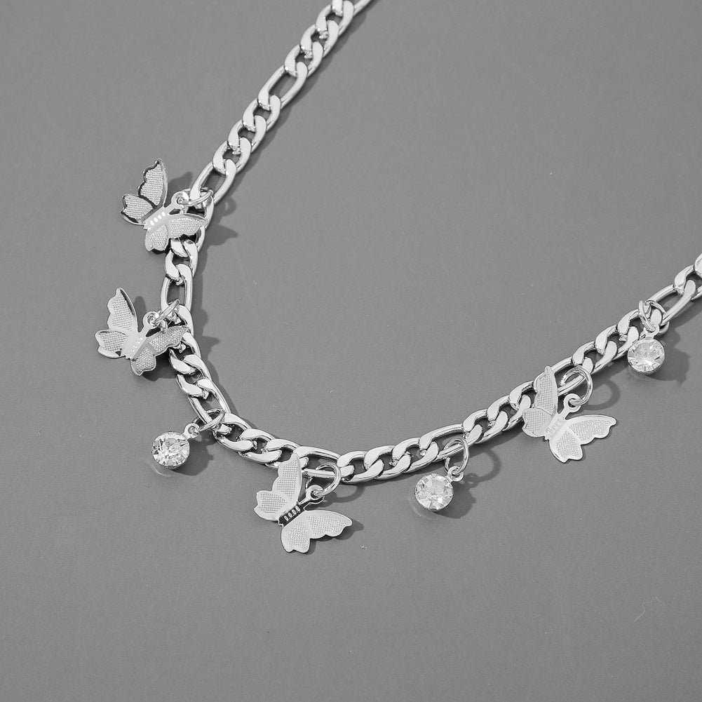 Butterfly Clavicle Necklace – Elegant Metal Chain for Women