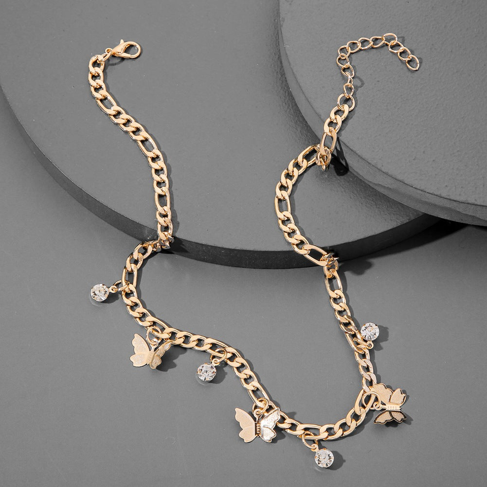 Butterfly Clavicle Necklace – Elegant Metal Chain for Women
