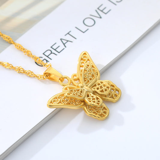 Butterfly Necklace – Elegant Water Wave Chain for Women