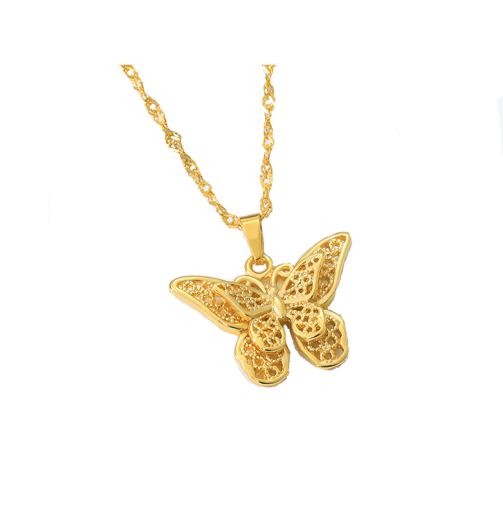 Butterfly Necklace – Elegant Water Wave Chain for Women