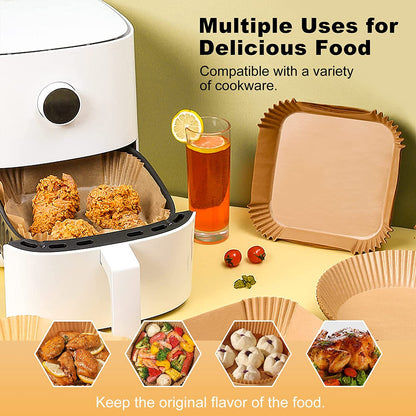 9 Inch Premium Air Fryer Liners – 100PCS Disposable Non-Stick Easy Clean Baking Paper