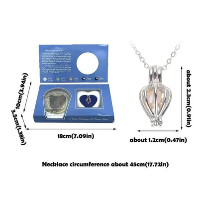 Oyster Pearl Love Necklace DIY Kit – Open Your Own Pearl Gift Set For Her - Valentine Gift
