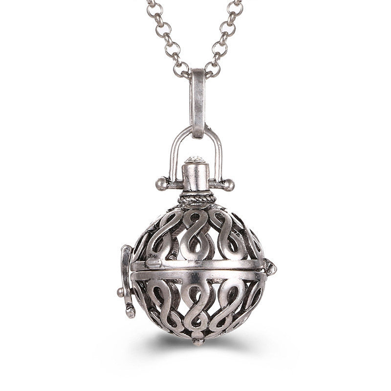 Aromatherapy Zircon Cage Necklace - Essential Oil Diffuser Pendant