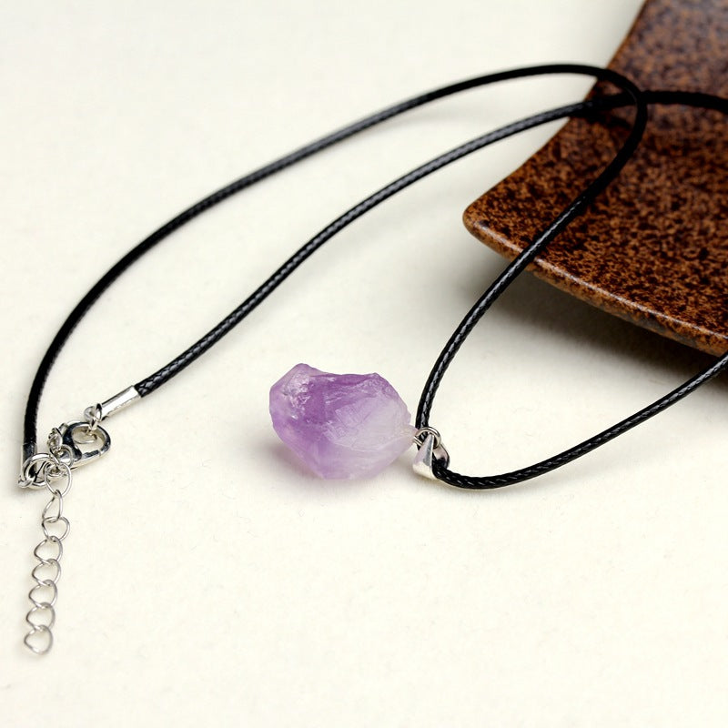 Amethyst Pendant Necklace – Elegant Stone Chain for Women