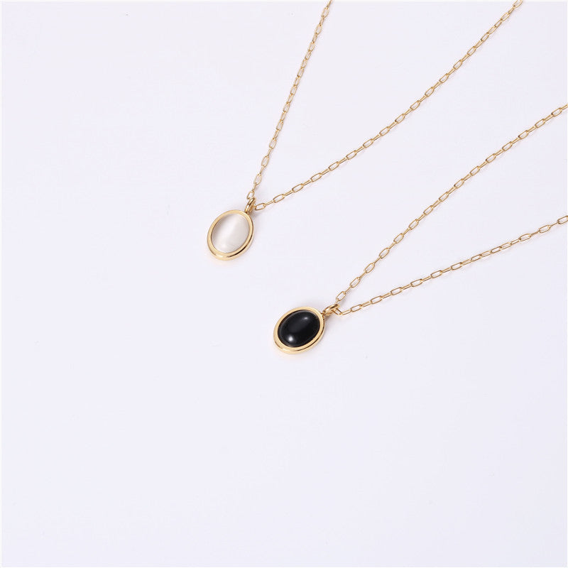 Titanium Steel Clavicle Necklace – Minimal Fine Chain for Women