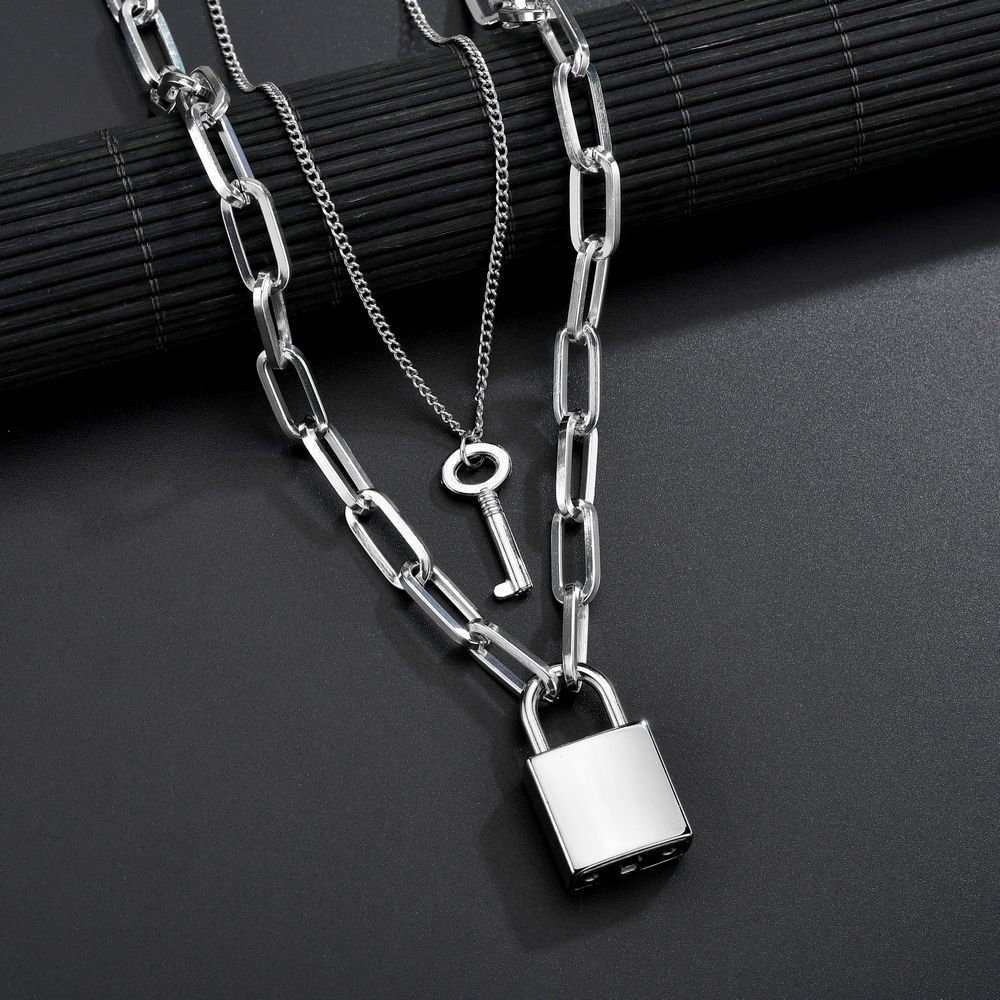 Padlock & Key Pendant Necklace – Romantic Lock Necklace for Couples
