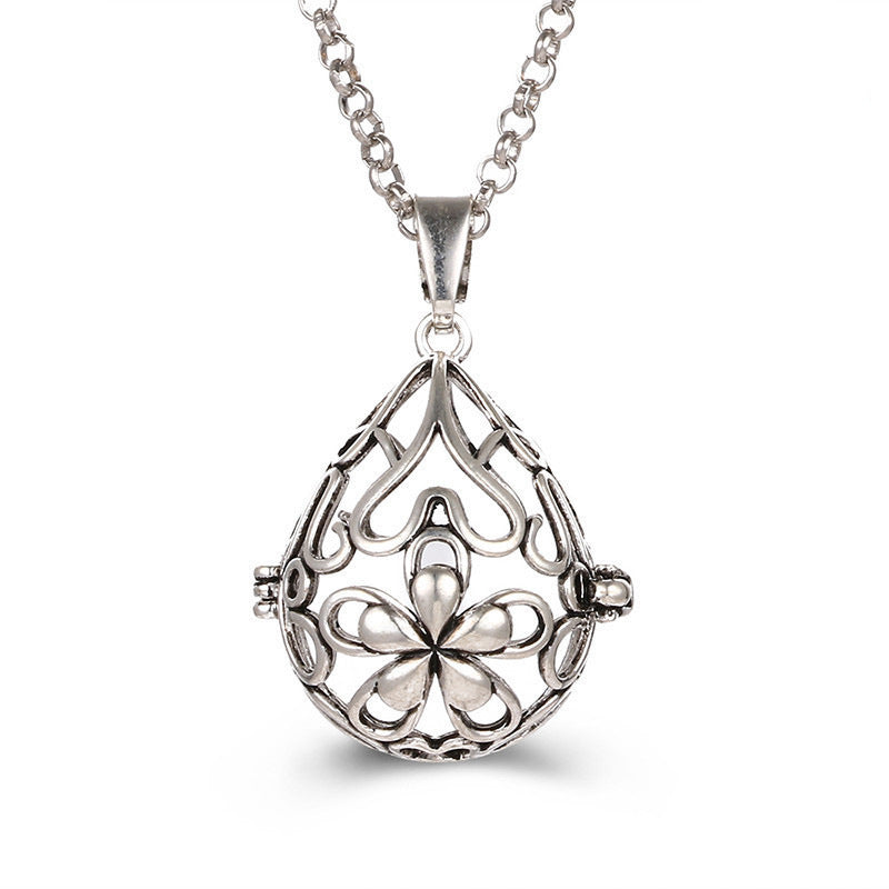 Aromatherapy Zircon Cage Necklace - Essential Oil Diffuser Pendant
