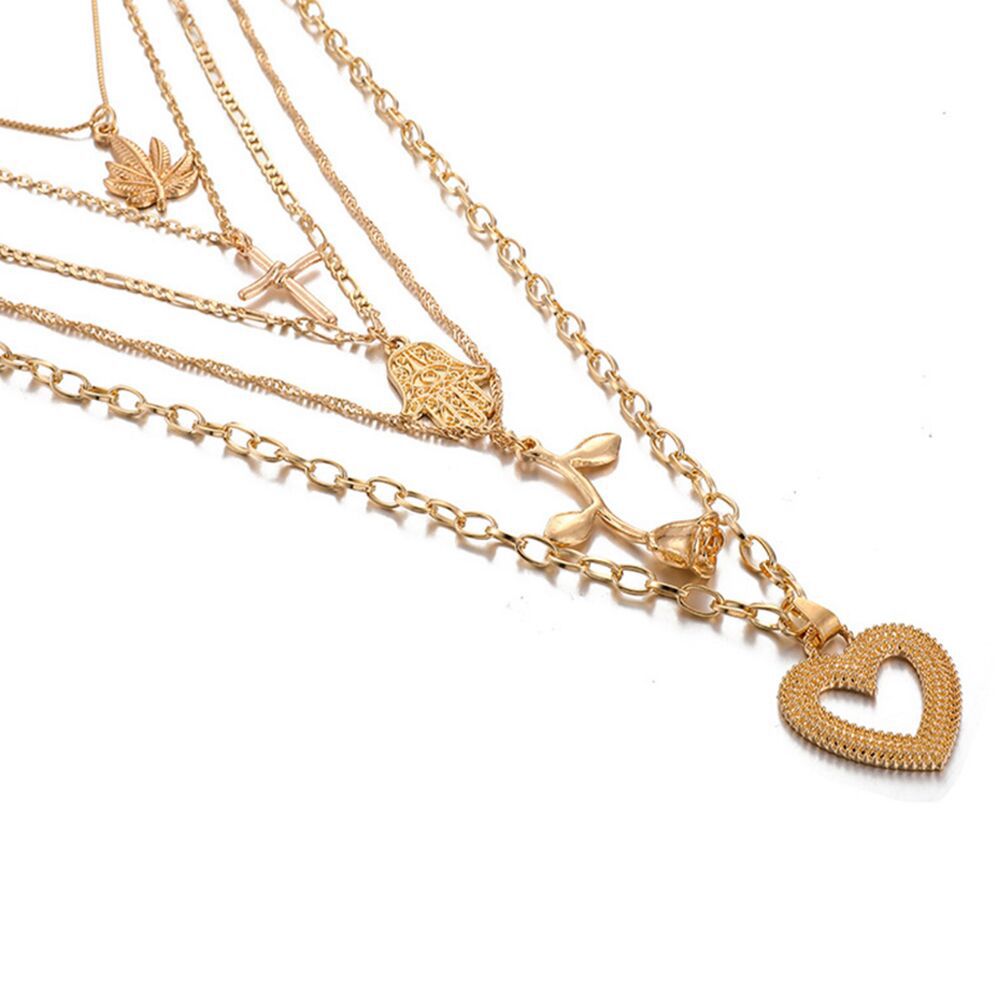 Vintage Alloy Pendant Necklace – Elegant Retro Chain for Women
