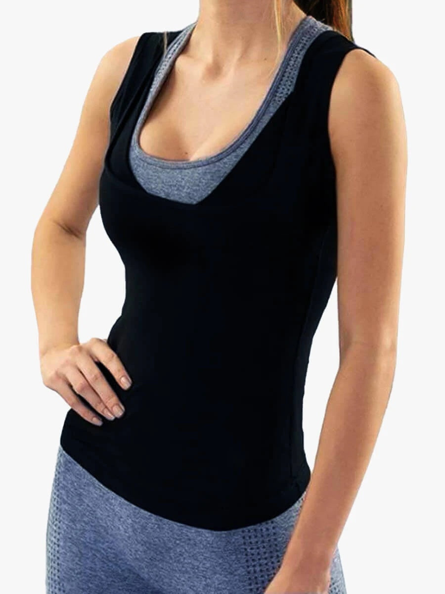 Unisex Neoprene Sauna Vest – Sweat Compression Waist Trainer for Fat Burn & Body Shaping