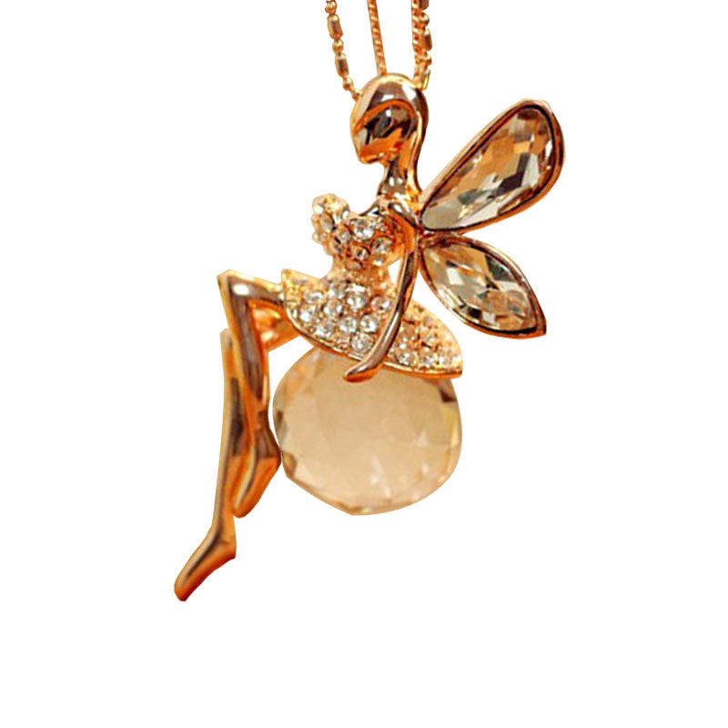 Angel Pendant Necklace – Elegant Symbolic Chain for Women