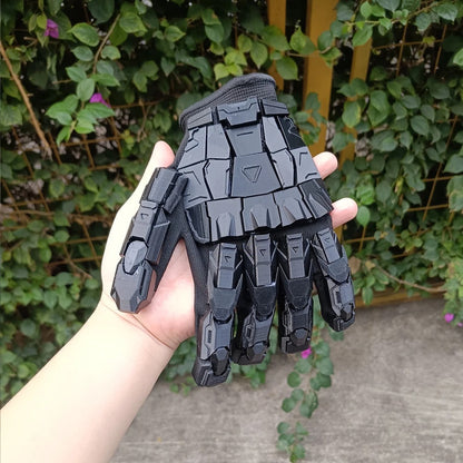 3D Printed Punk Mechanical Hand Armor Gloves – Gothic Techwear Cosplay Exoskeleton (Unisex)