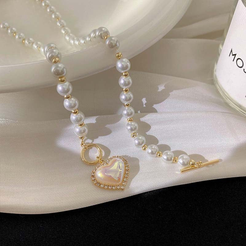 Pearl Love Necklace – Elegant Fairy-Inspired Pendant for Women