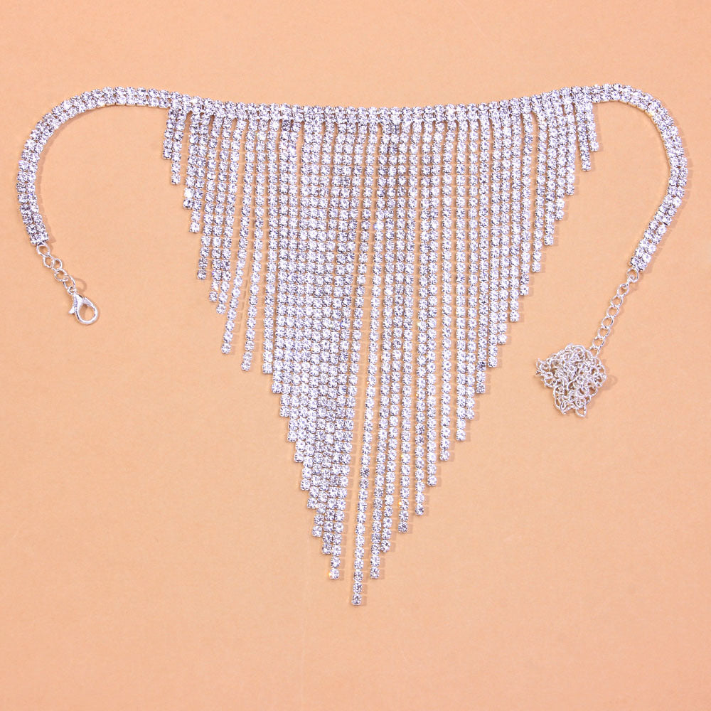 Double Row Necklace – Symmetrical Layered Alloy Chain for Women