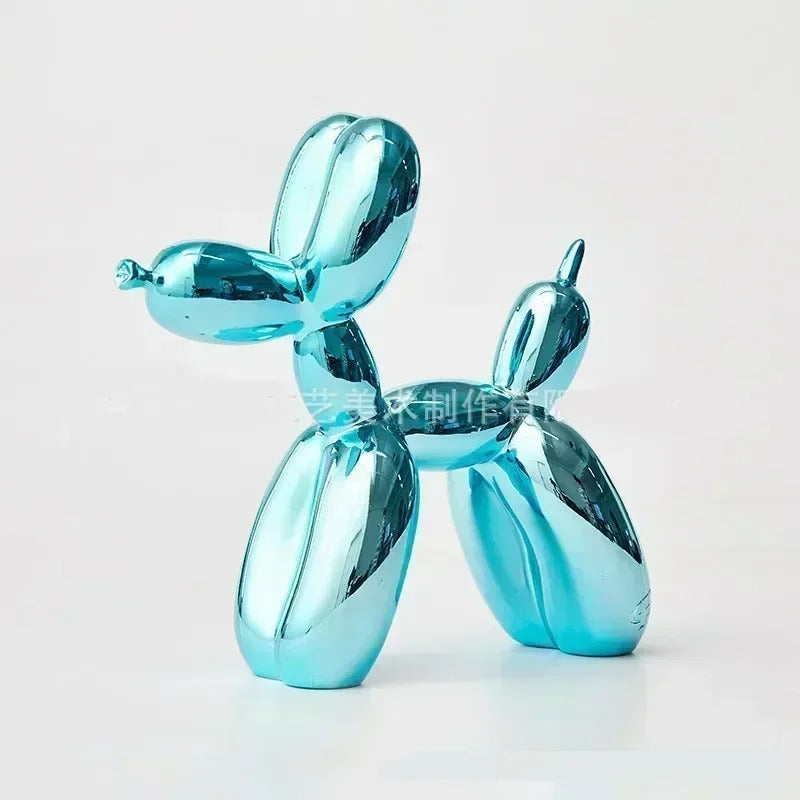Mini Ceramic Balloon Dog Statue – Nordic Animal Decorative Figurine for Home & Office