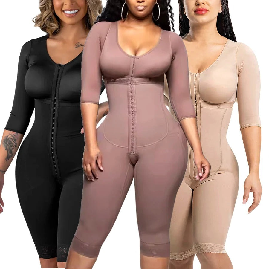 Postpartum Full Body Shapewear Faja – Tummy Control Compression Girdle for Waist Sculpting & Recovery