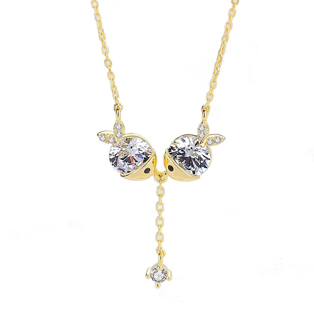 Cute Zircon Necklace - Delicate Sparkle Chain for Women