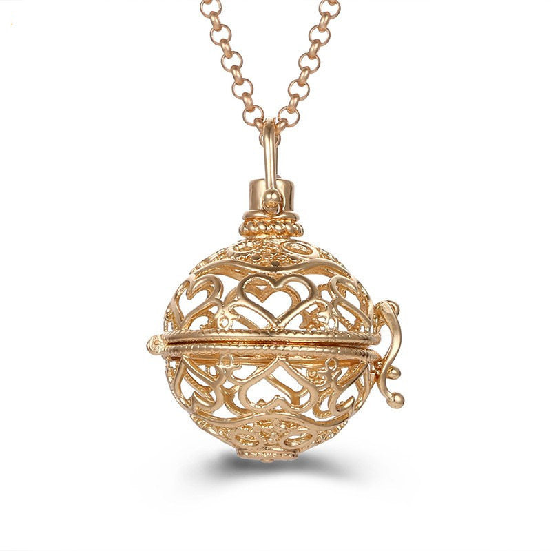 Aromatherapy Zircon Cage Necklace - Essential Oil Diffuser Pendant