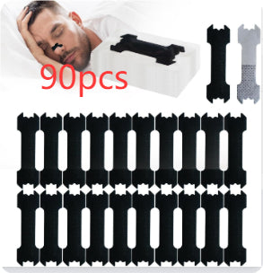 Black Anti-Snoring Nasal Strips – Breath Support Sleep Aid