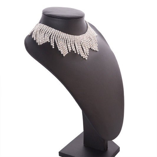 Tassel Diamond Necklace – Alloy Statement Necklace for Women