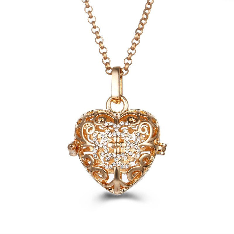 Aromatherapy Zircon Cage Necklace - Essential Oil Diffuser Pendant