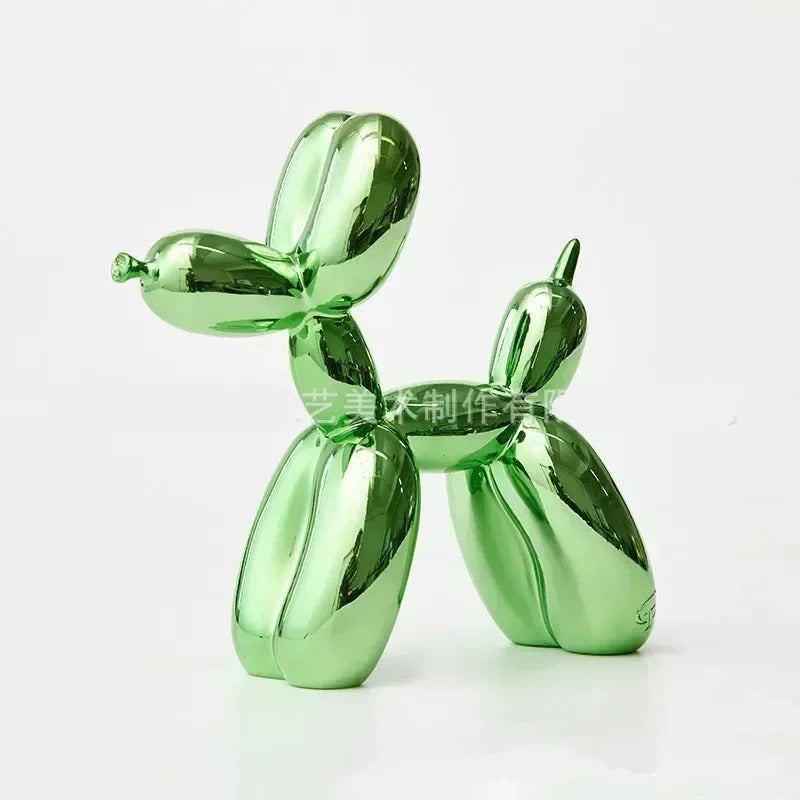 Mini Ceramic Balloon Dog Statue – Nordic Animal Decorative Figurine for Home & Office