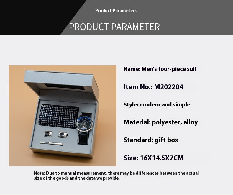 Men’s Luxury Gift Set – Watch, Tie, Cufflinks & Pen Business Gift Box