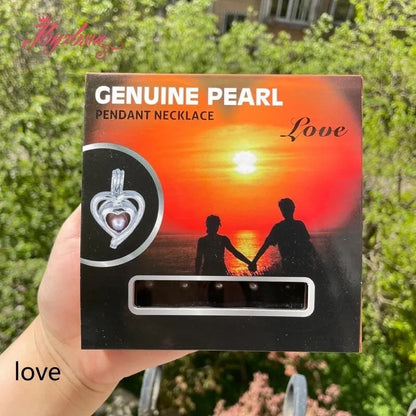Pearl of Love Wish Necklace – 5 Freshwater Pearl Pendant Gift Box Set