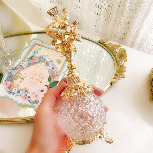 Antique Gilt Perfume Bottle – Decorative Vintage Fragrance Container