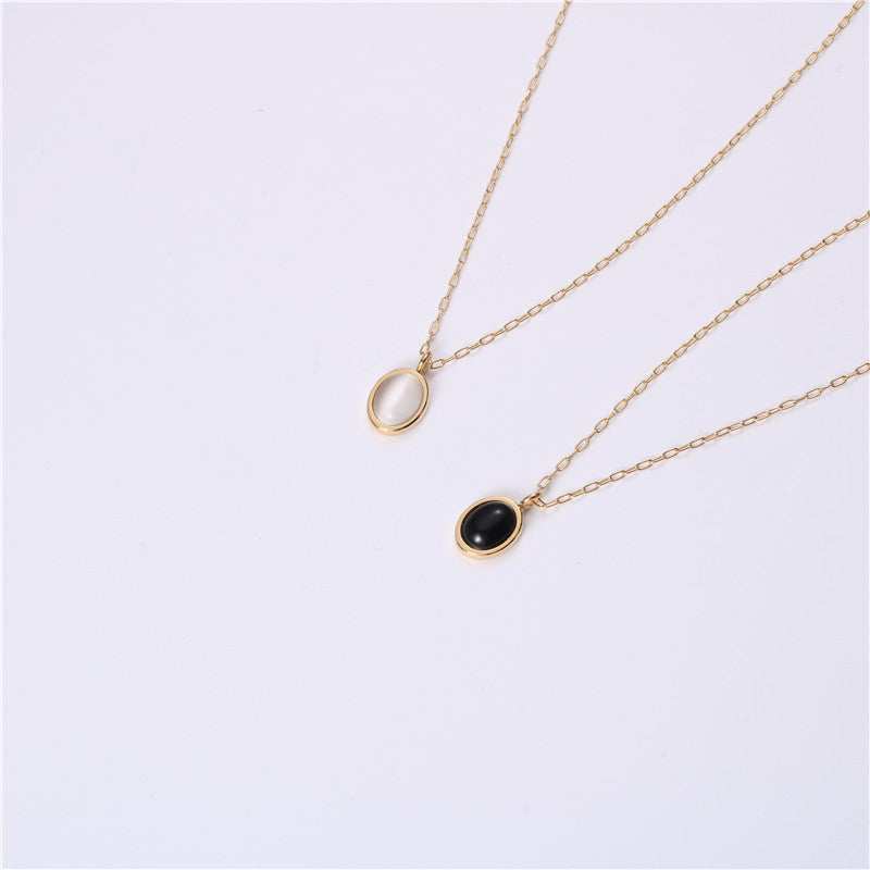 Titanium Steel Clavicle Necklace – Minimal Fine Chain for Women