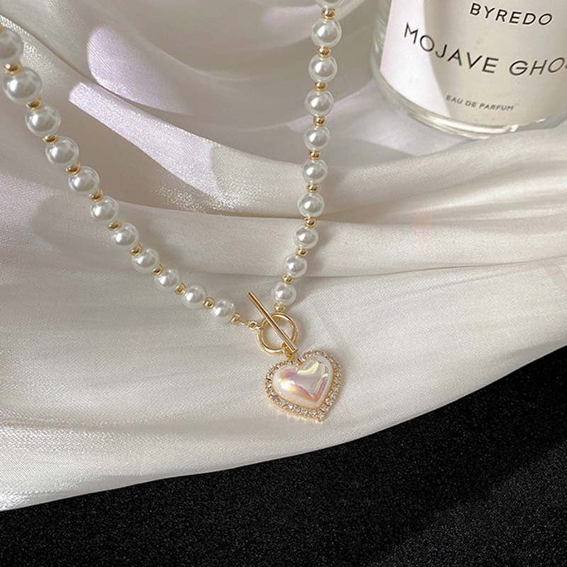 Pearl Love Necklace – Elegant Fairy-Inspired Pendant for Women