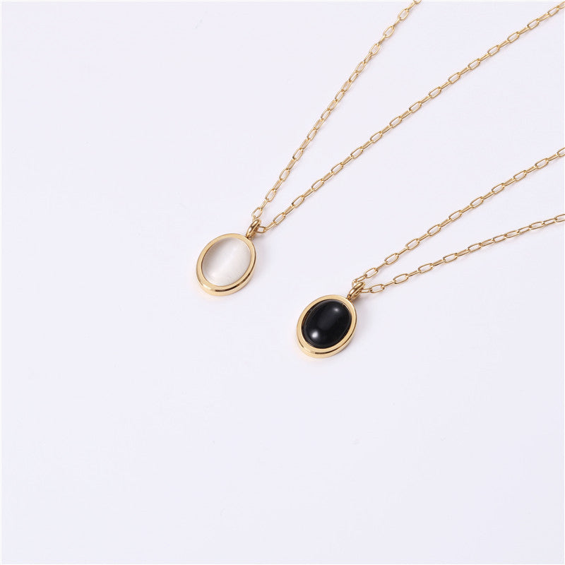 Titanium Steel Clavicle Necklace – Minimal Fine Chain for Women