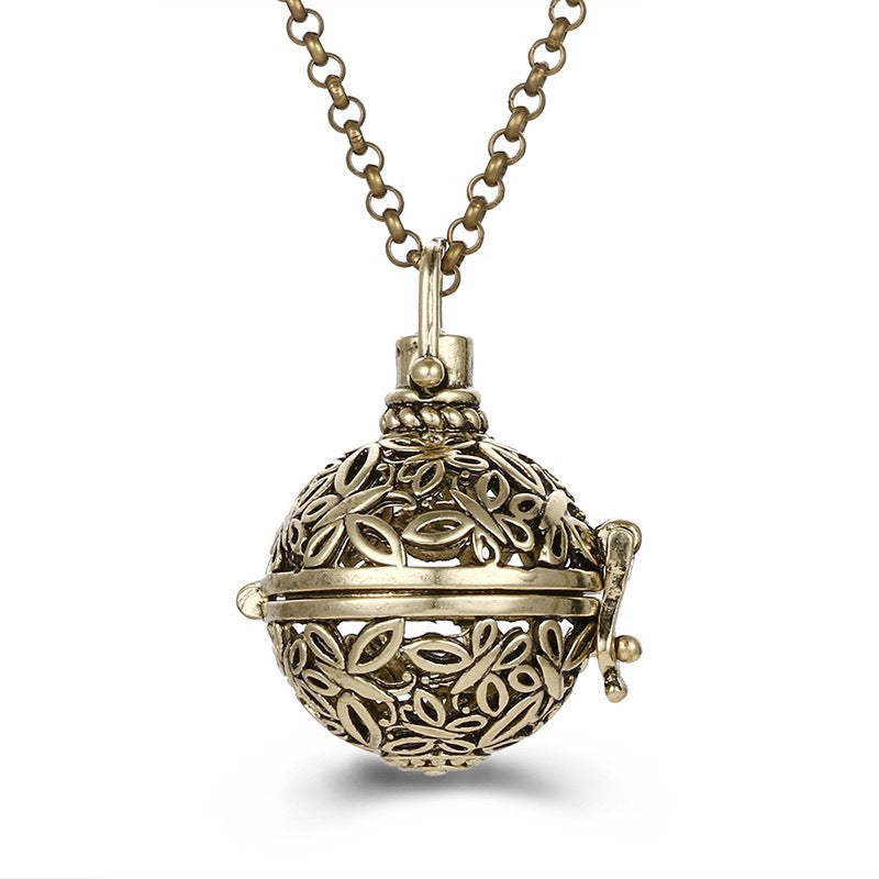Aromatherapy Zircon Cage Necklace - Essential Oil Diffuser Pendant