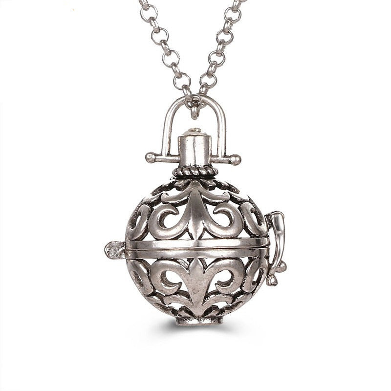 Aromatherapy Zircon Cage Necklace - Essential Oil Diffuser Pendant